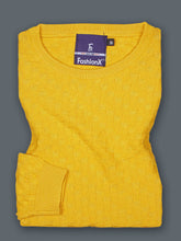 Yellow Box Slim Fit pure cotton Knitted T-Shirt